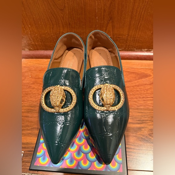 Kurt Geiger Shoes - Kurt Geiger Emerald Loafers with Gold Accent